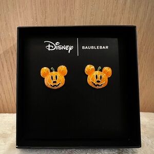 BaubleBar Disney Orange Pumpkin Earrings